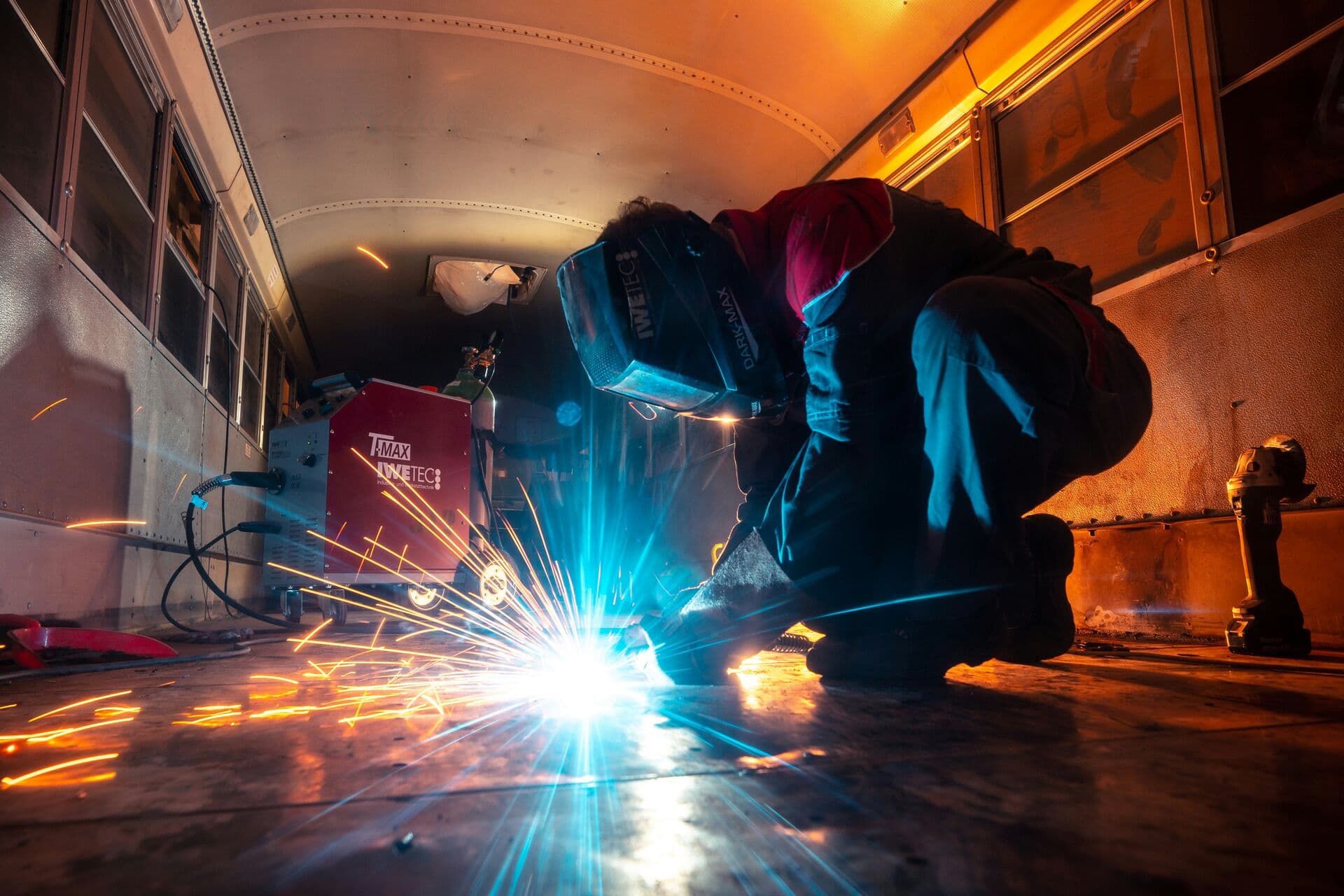 Welder at work